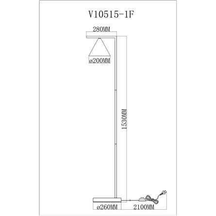 Торшер|Moderli|Moderli V10514-1F Omaha с мраморным основанием
