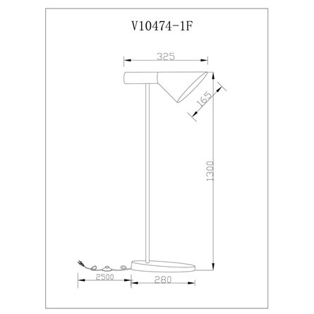 Торшер|Moderli|Moderli V10474-1F Turin в скандинавском стиле