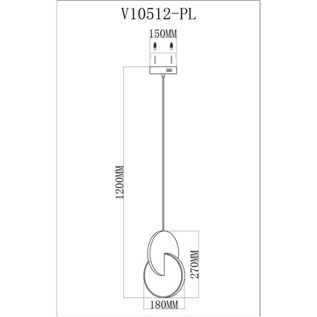 Светильник|Moderli|светодиодный Moderli V10512-PL Mesa подвесной