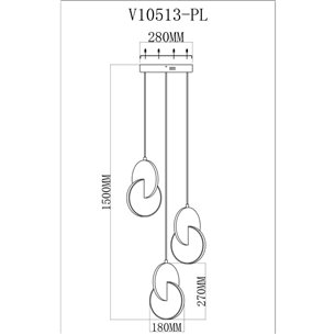 Светильник|Moderli|светодиодный Moderli V10513-PL Mesa подвесной