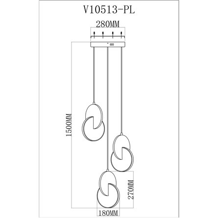 Светильник|Moderli|светодиодный Moderli V10513-PL Mesa подвесной