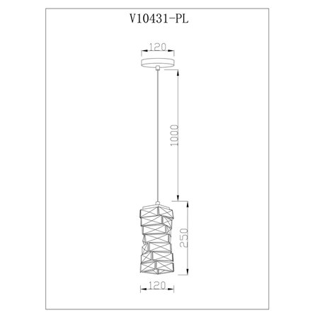 Светильник|Moderli|Moderli V10431-PL Lazio с хрусталем подвесной светодиодный