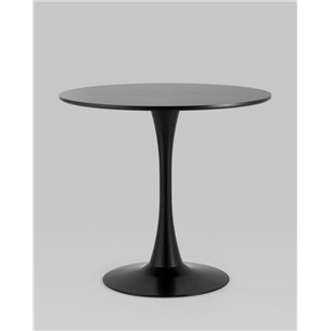 Стол|Stool Group|обеденный Tulip D80 черный столешница МДФ ножка металл