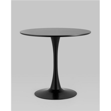 Стол|Stool Group|обеденный Tulip D80 черный столешница МДФ ножка металл