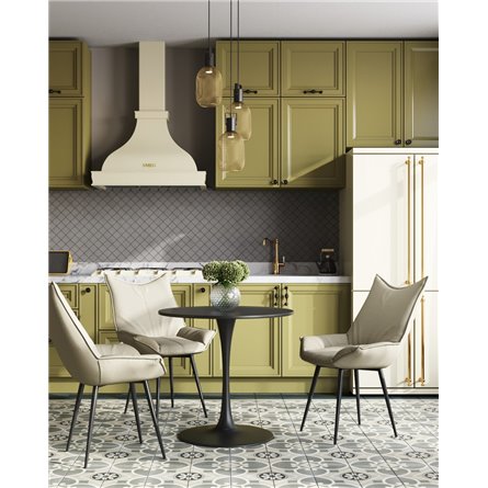 Стол|Stool Group|обеденный Tulip D80 черный столешница МДФ ножка металл