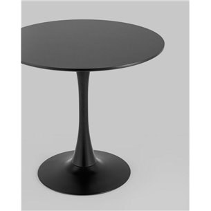 Стол|Stool Group|обеденный Tulip D80 черный столешница МДФ ножка металл