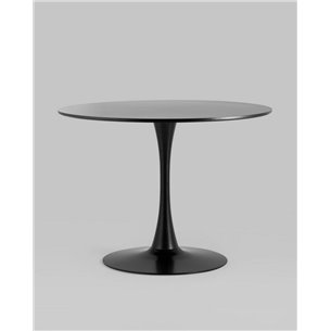 Стол|Stool Group|обеденный Tulip D100 черный столешница МДФ ножка металл