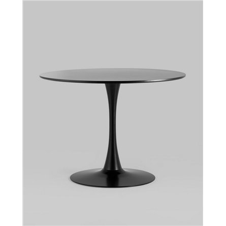 Стол|Stool Group|обеденный Tulip D100 черный столешница МДФ ножка металл