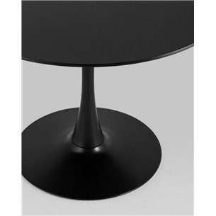 Стол|Stool Group|обеденный Tulip D100 черный столешница МДФ ножка металл