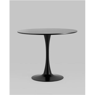 Стол|Stool Group|обеденный Tulip D90 черный столешница МДФ ножка металл
