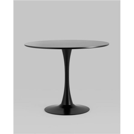Стол|Stool Group|обеденный Tulip D90 черный столешница МДФ ножка металл