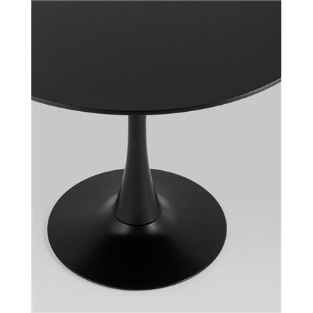 Стол|Stool Group|обеденный Tulip D90 черный столешница МДФ ножка металл