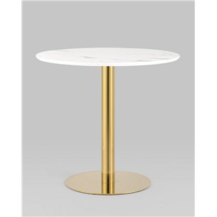 Стол|Stool Group|обеденный Толедо D80 мрамор столешница МДФ керамика ножка металлическая золото