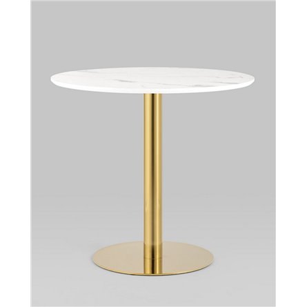 Стол|Stool Group|обеденный Толедо D80 мрамор столешница МДФ керамика ножка металлическая золото