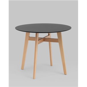 Стол обеденный|Stool Group|Target Circle 90*90 черный ножки из массива дерева