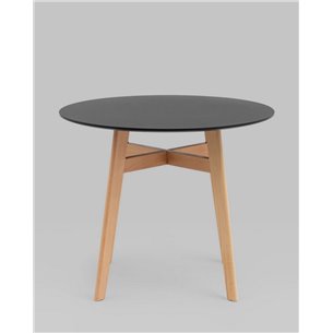 Стол обеденный|Stool Group|Target Circle 90*90 черный ножки из массива дерева