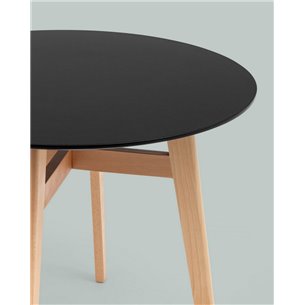 Стол обеденный|Stool Group|Target Circle 90*90 черный ножки из массива дерева