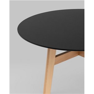 Стол обеденный|Stool Group|Target Circle 90*90 черный ножки из массива дерева