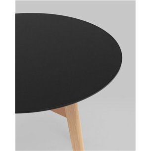 Стол обеденный|Stool Group|Target Circle 90*90 черный ножки из массива дерева