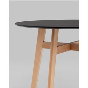 Стол обеденный|Stool Group|Target Circle 90*90 черный ножки из массива дерева