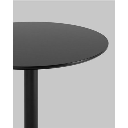 Стол обеденный|Stool Group|Толедо D80 черный столешница МДФ ножка металлическая черная
