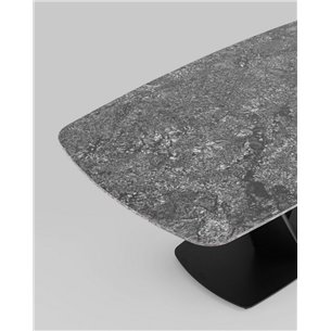 Стол обеденный|Stool Group|Аврора 180*90 керамика черная столешница под мрамор основание металл