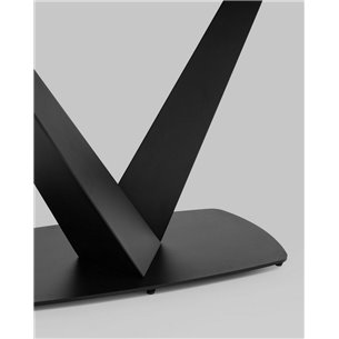 Стол обеденный|Stool Group|Аврора 180*90 керамика черная столешница под мрамор основание металл
