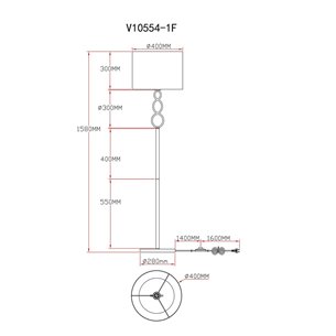 Торшер|Moderli|Moderli V10554-1F Macadamia