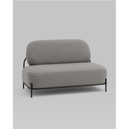 Диван|Stool Group|Стоун рогожка серый, ножки черные, металл