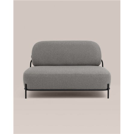 Диван|Stool Group|Стоун рогожка серый, ножки черные, металл