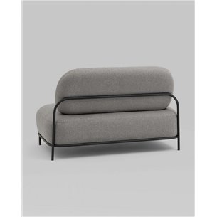 Диван|Stool Group|Стоун рогожка серый, ножки черные, металл