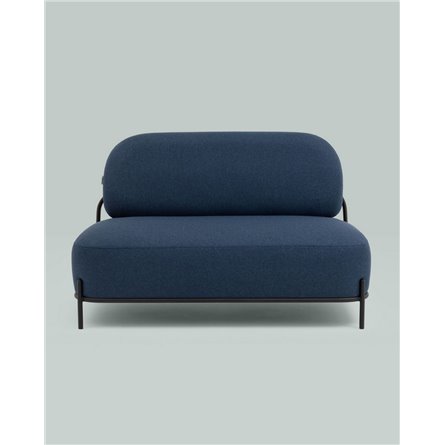 Диван|Stool Group|Стоун рогожка синий, ножки черные, металл