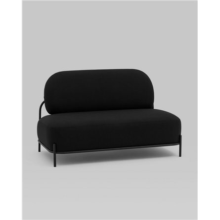 Диван|Stool Group|Стоун рогожка черный, ножки черные, металл