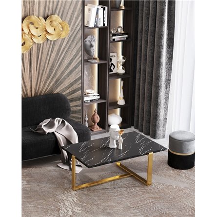 Диван|Stool Group|Стоун рогожка черный, ножки черные, металл