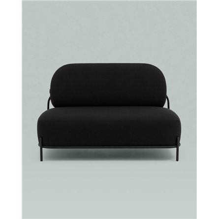 Диван|Stool Group|Стоун рогожка черный, ножки черные, металл