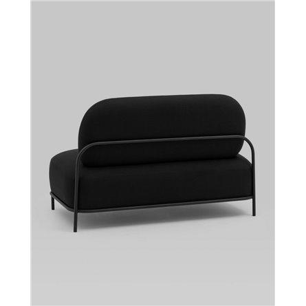 Диван|Stool Group|Стоун рогожка черный, ножки черные, металл