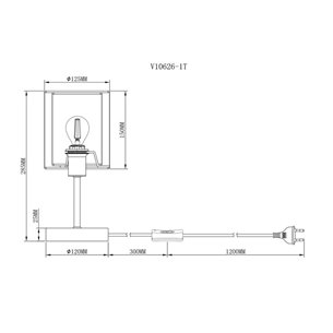 Настольная лампа|Moderli|V10626-1T Room 1*E14*60W