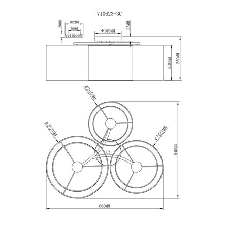 Светильник|Moderli|Moderli V10623-3C Room потолочный