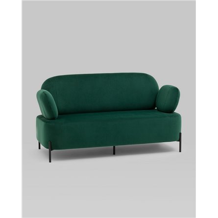 Диван|Stool Group|Кэнди велюр зелёный, ножки черные, металл