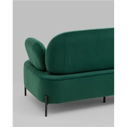 Диван|Stool Group|Кэнди велюр зелёный, ножки черные, металл