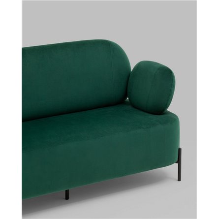 Диван|Stool Group|Кэнди велюр зелёный, ножки черные, металл