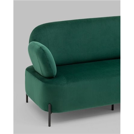 Диван|Stool Group|Кэнди велюр зелёный, ножки черные, металл