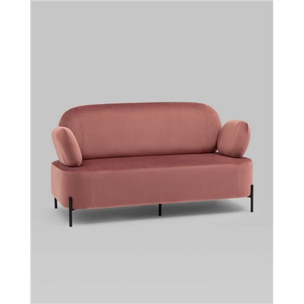 Диван|Stool Group|Кэнди велюр пыльно-розовый, ножки черные, металл