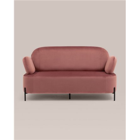 Диван|Stool Group|Кэнди велюр пыльно-розовый, ножки черные, металл