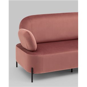 Диван|Stool Group|Кэнди велюр пыльно-розовый, ножки черные, металл