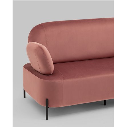 Диван|Stool Group|Кэнди велюр пыльно-розовый, ножки черные, металл