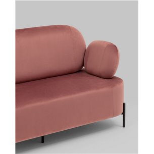 Диван|Stool Group|Кэнди велюр пыльно-розовый, ножки черные, металл