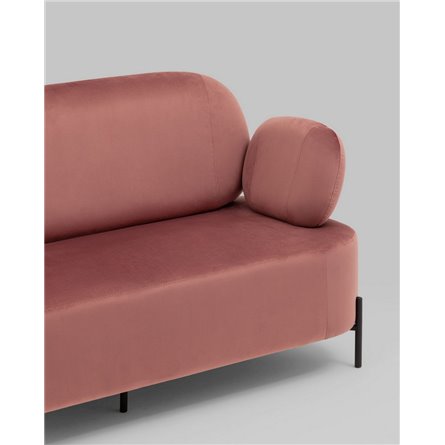 Диван|Stool Group|Кэнди велюр пыльно-розовый, ножки черные, металл