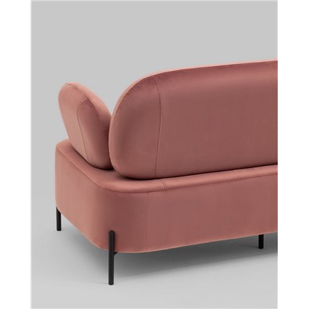 Диван|Stool Group|Кэнди велюр пыльно-розовый, ножки черные, металл