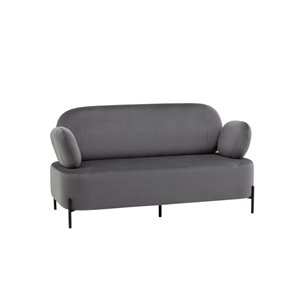 Диван Кэнди велюр серый